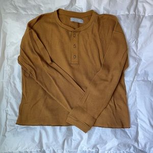 Everlane Cropped Waffle Henley - Never worn!